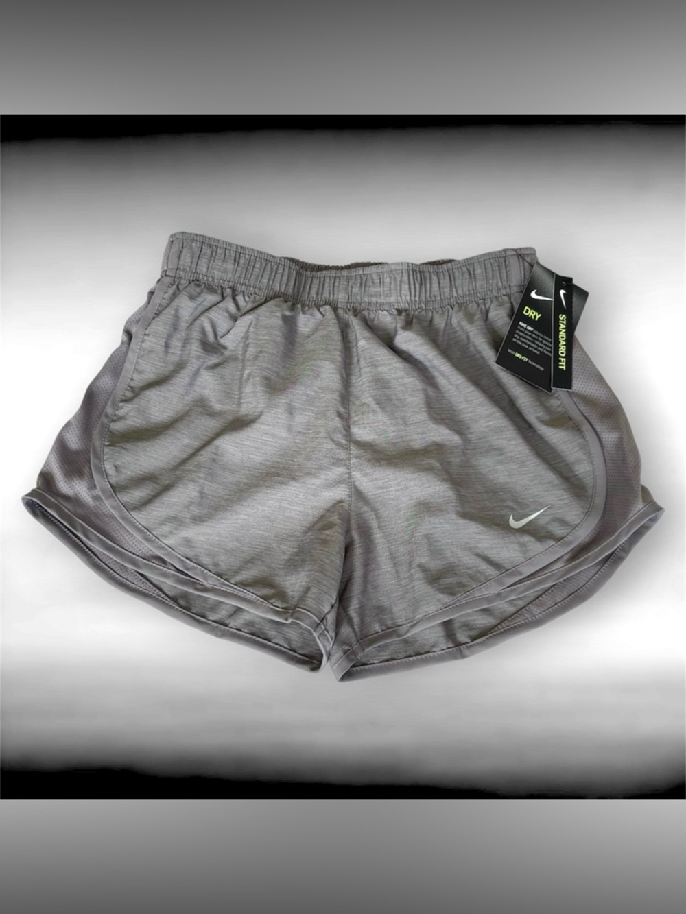 Women's XS Nike Dry DRI-FIT Women's Charcoal Gray 3" Inseam Running Shorts NWT